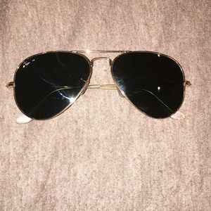 Green and Gold Rayban Aviators (smaller lens)